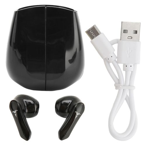 Bluetooth5.2 Écouteurs Stéréo Réduction du bruit Contrôle tactile Basse Faible Retard IPX7 Étanche Jeu Sports Casque Noir