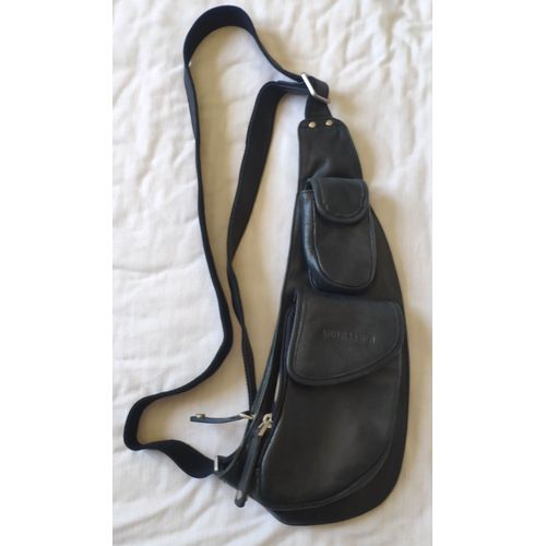 Arthur & Aston sac bandoulière homme mono bretelle cuir noir neuf jamais utilisé