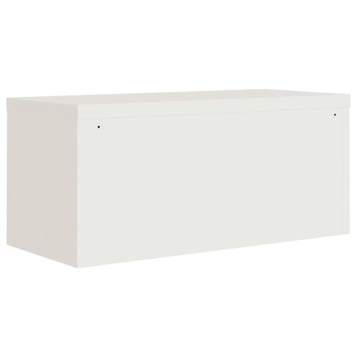 Vidaxl Classeur Blanc 90x40x130 Cm Acier