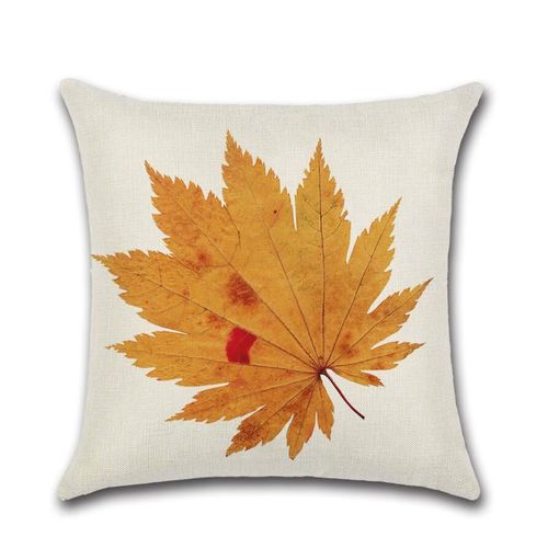 Housse De Coussin En Coton Et Lin 45x45cm | Feuilles D'érable Rouges Imprimées, Almofada Pour Canapé, Cojines De Luxe