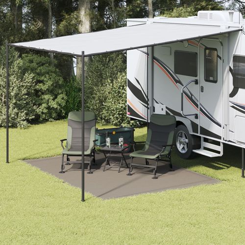 Vidaxl Accessoire De Tente Gris Clair Polyester 250 X 350 Cm Pliable