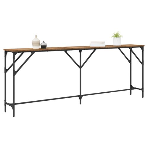 Vidaxl Table Console Bois Ancien 200x29x75 Cm Bois Ingénierie