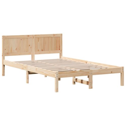 Vidaxl Cadre De Lit En Bois De Pin Naturel Bois De Pin Massif 120 X 190 Cm