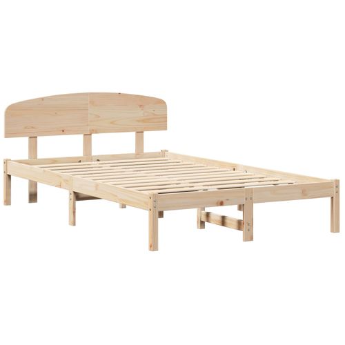 Vidaxl Cadre De Lit Avec Têtière 120x190 Cm En Bois Massif De Pin