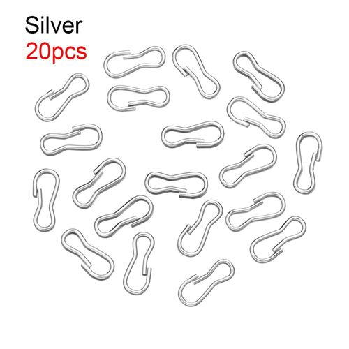 JOHook-Mini sac à beurre en métal, porte-clés en argent et or, clips de bricolage, bijoux pour bébé, accessoires de connexion exécutifs, 9mm, 20 pièces