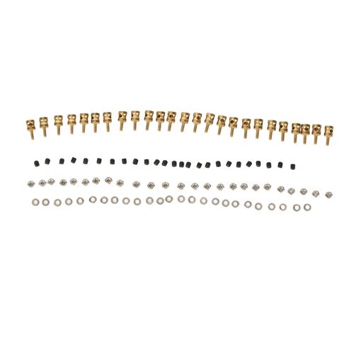 Bouchon de tringlerie de tige de poussée Connecteur de tige de poussée RC à réglage rapide avec vis écrous joints pour modèle réduit de bateau avion hélicoptère 2,0 mm / 0,08 pouces