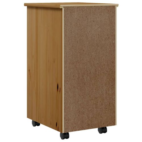 Vidaxl Armoire Roulante Avec Tiroirs Moss Bois De Pin Marron Miel