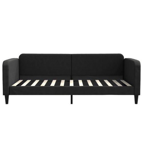 Vidaxl Lit De Repos Noir 100x200 Cm Tissu