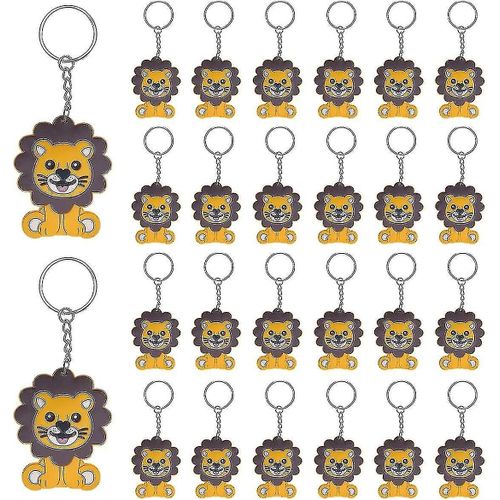 24 Pièces Lion Porte-Clés Porte-Clés Enfants Mini Porte-Clés Dessin Animé Mignon Animal Design Idéal Pour Les Cadeaux De Fête Des Enfants