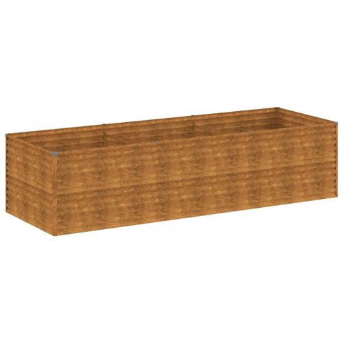 Vidaxl Lit Surélevé De Jardin 290x100x69 Cm Acier Corten