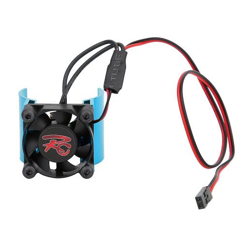Aluminum Alloy 540/545/550 Motor Heat Sink Radiator with Single Cooling Fan for 1/10 RC Hobby Model CarBlue