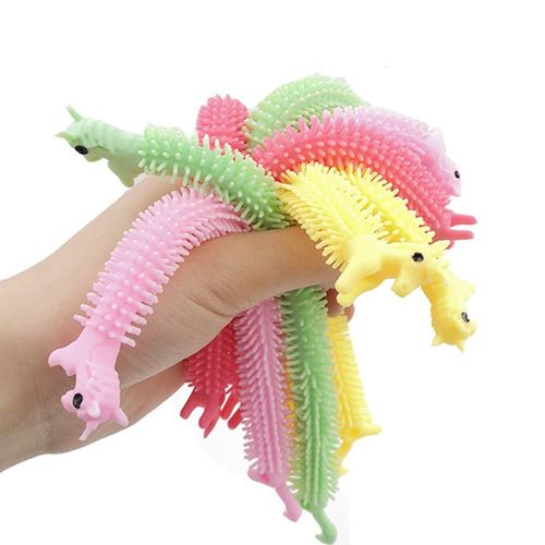 Lala Le ? Bracelet Anti-Stress Élastique, 3 Pièces, Licorne Chenille, Jouet Anti-Stress, Corde Tpr, Fidget, Décompression De Nouilles, Couleur Aléatoire
