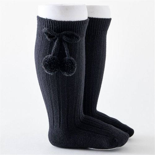 Chaussettes Longues À Pompons Pour Enfants, Chaussettes Tricotées, Jambières, Accessoires Pour Bébés Filles Et Garçons, Automne Et Hiver, 0-4 Ans