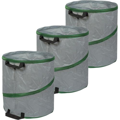 3 pièces Pop-Up Sacs de Jardin au Choix 85, 160 ou 280 litres Gris Clair Polyester très Stable Auto-installant Sacs de Jardin Pop UP Sacs de Jardin Big Bag, Dimension:3 x 85 Liter