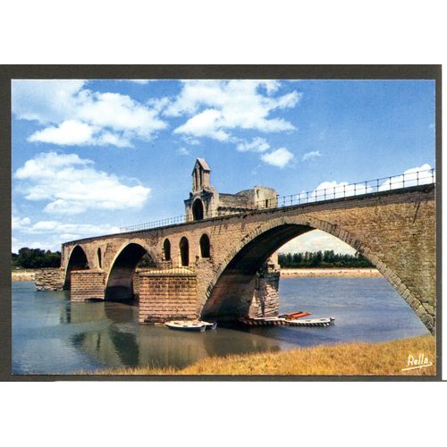 Carte Postale Avignon, Vaucluse, Le Pont Saint-Bénézet Et La Chapelle Saint-Nicolas Construits Par Saint-Bénézet Et Ses Disciples Au Moyen Des Aumônes Des Fidèles 1177-1185, 1985