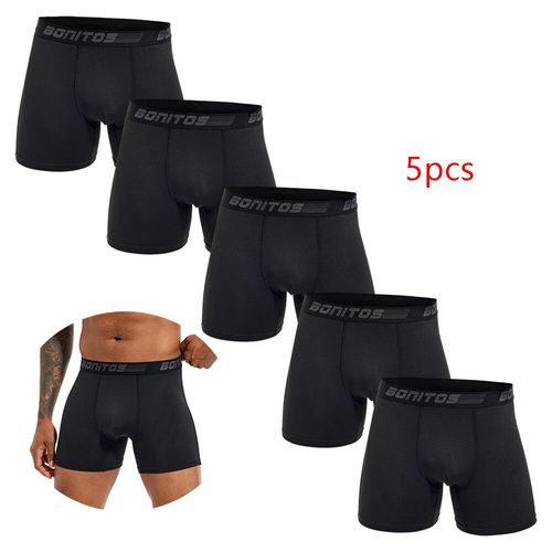 5 Pièces Pack 2025 Hommes Culottes Polyester Sous-Vêtements Mâle Marque Boxer Et Caleçons Pour Homme Lot Luxe Ensemble Sexy Shorts Cadeau Slip - Type 5pcs B20 Black-Xxxl