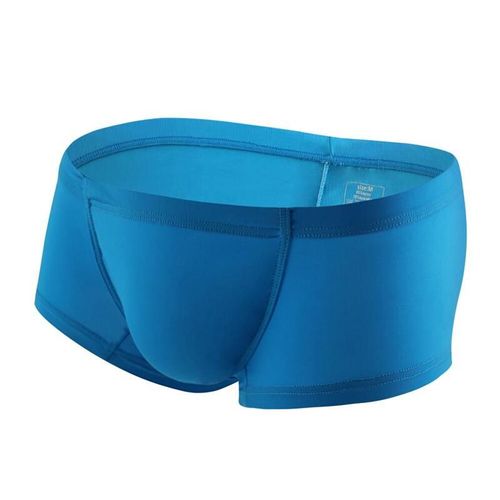 Caleçon Sexy En Soie Glacée Pour Homme,Sous-Vêtement Respirant,Taille Basse,U Convexe,Avec Poche