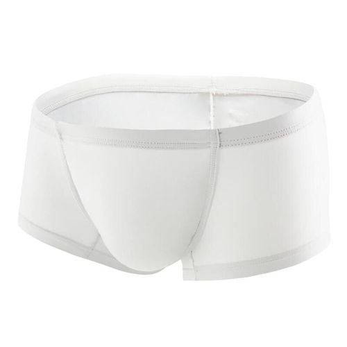 Caleçon Sexy En Soie Glacée Pour Homme,Sous-Vêtement Respirant,Taille Basse,U Convexe,Avec Poche