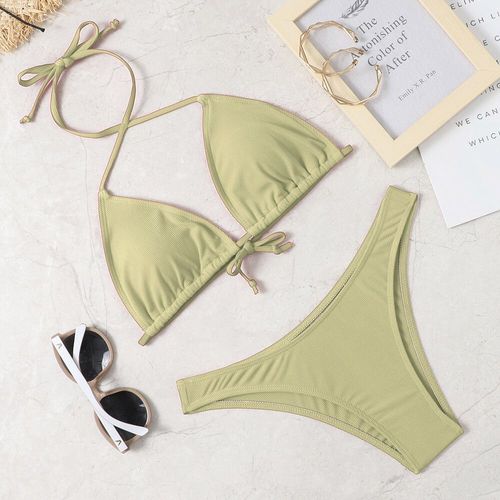 Maillot De Bain Sexy Pour Femmes,Couleur Unie,Bikini,Pour La Plage,2022