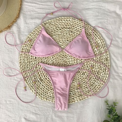 Maillot De Bain Femmes Micro Bikini Sexy Maillot De Bain Maillot De Bain Pour Femme Solide Mini Bikini Ensemble Brésilien Biquini Maillots De Bain Maillots De Bain