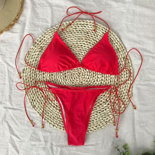Maillot De Bain Femmes Micro Bikini Sexy Maillot De Bain Maillot De Bain Pour Femme Solide Mini Bikini Ensemble Brésilien Biquini Maillots De Bain Maillots De Bain