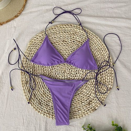 Maillot De Bain Femmes Micro Bikini Sexy Maillot De Bain Maillot De Bain Pour Femme Solide Mini Bikini Ensemble Brésilien Biquini Maillots De Bain Maillots De Bain