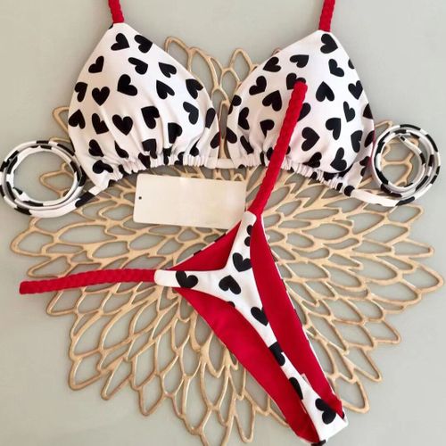Maillots De Bain Femmes 2024 Sexy Brésilien Bikini Ensemble String Taille Haute Maillot De Bain Imprimé Léopard Deux Pièces Vêtements De Plage Maillots De Bain