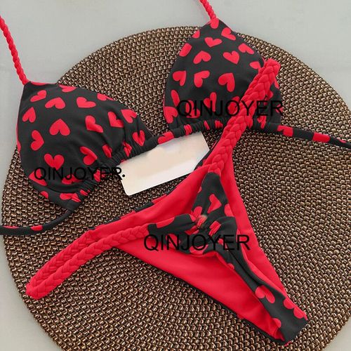Maillots De Bain Femmes 2024 Sexy Brésilien Bikini Ensemble String Taille Haute Maillot De Bain Imprimé Léopard Deux Pièces Vêtements De Plage Maillots De Bain
