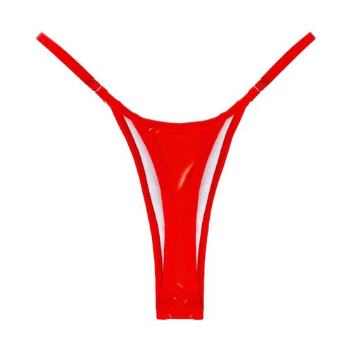 Triangle Femme Maillot De Bain Bikini Sexy Couleur Unie Ligne Argentée Bas De Bain Micro Maillots De Bain String Femme Maillot De Bain Pour Femme