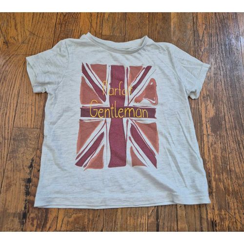 T-Shirt Manche Courte Garcon Gris Clair Imprime Kiabi Taille 5 Ans