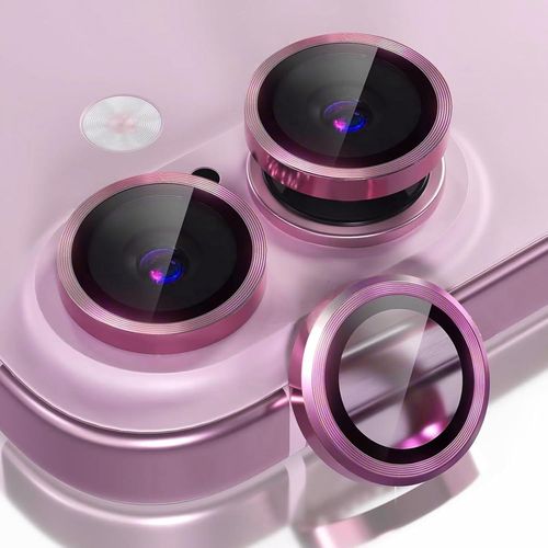 2 Pièces Protection Caméra pour iPhone 16/iPhone 16 Plus Protection Objectif,Film en Verre Trempé 9H HD,Anti-Rayures Appareil Photo Protection Accessoires pour iPhone 16/16 Plus,Rose