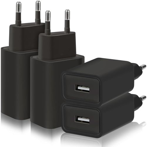 SHIBA-4-Pack 5W Prise USB Chargeur, 5V/1A Adaptateur USB Bloc Chargeur Prise Secteur Compatible avec iPhone Samsung Huawei Xiaomi [1