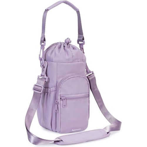 Shiba-Porte Bouteille Isotherme Sac Gourde Avec Bandoulière 1l Avec Poche Pour Téléphone Sac Bouteille D`Eau Pour La Randonnée À P[3