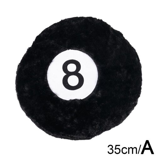 Coussin Rond En Peluche De Billard Simulé, Oreiller Doux, Noir, Maison, Lit De Couchage, Jouets Décoratifs, L9p0, 35 Cm, 50cm, 8 Boules