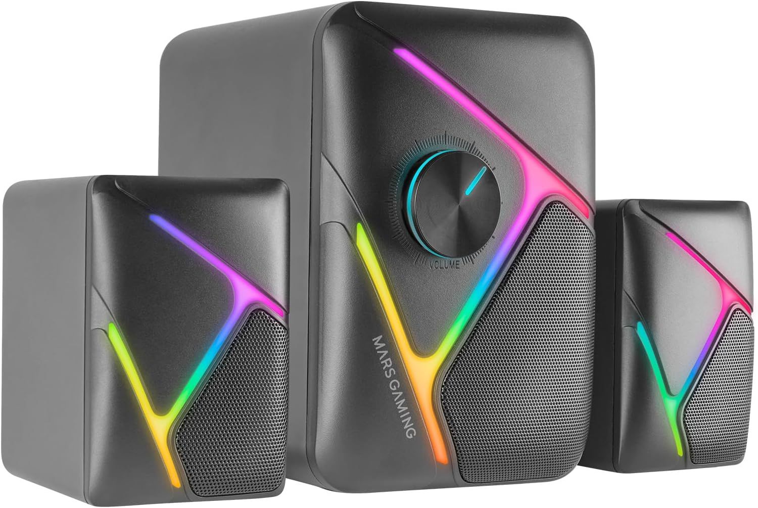 SHIBA-MS-H21 Altavoces Gaming RGB 2.1 y Subwoofer 35W Negro[146]