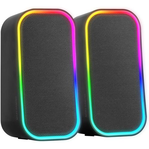 SHIBA-MSOM, Haut-parleurs Gaming 20W, Éclairage RGB Dynamique, Bluetooth 5.3 + AUX-in, Boîtier de Contrôle de Volume, Chipset DSP [1