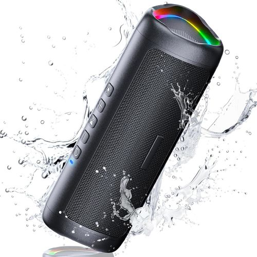 SHIBA-Enceinte Bluetooth Portable 5,3 Haut-Parleur sans Fil 30W avec Appairage TWS 24H Autonomie 30m Distance Lumière LED RGB Étan[4