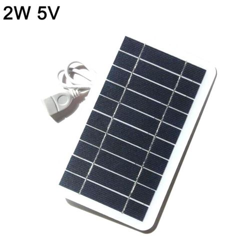 Panneau Solaire Portable Avec Sortie Usb, 5v, 2w, 400ma, Pour L'extérieur, Chargeur De Téléphone Portable