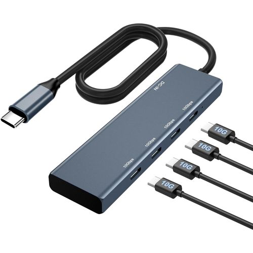 HUAG-Concentrateur USB 5 en 1, Adaptateur multiport USB-C, hub USB C 3.2, Station d'accueil USB C, hub USB C vers USB Type-C, Longueur du câble 60 cm avec 15 Pro/Max