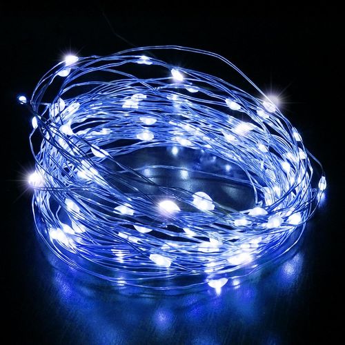 Huag-- Guirlande Lumineuse 50 Led À Piles - Fil De Cuivre De 5 M - Étanche - Décoration Led Pour Intérieur/Extérieur - Mariage, Noël, Chambre, Terrasse Et Fête