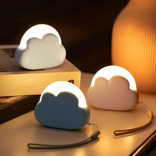 Huag-1 Pièces Veilleuse Enfant Led Nuage, Veilleuse Bebe Veilleuse Adulte Rechargeable Avec 4 Intensité, Aide Au Sommeil Pour Bébés Et Enfants Idee Cadeau Femme Naissance Fille Maman - Blanc