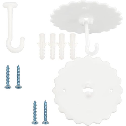 HUAG-Lot de 2 Crochets de Moustiquaire de Plafond Adhesif Crochets pour Ciel de Lit Suspension de Lit Superposé Super Colle Crochets de Lit à Baldaquin pour Suspendre la Moustiquaire