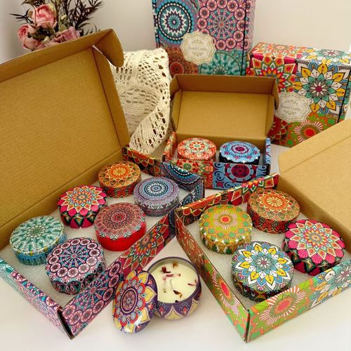 Fleurs séchées bougies aromathérapie grand pot de cire de soja avec cadeau d'anniversaire parfum floral bougies aromathérapie en gros