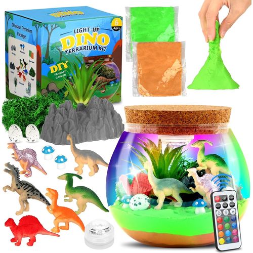 SHIBA-Veilleuse Dinosaure Jouet avec Télécommande, DIY Activites Manuelles pour Enfants, Dinausore Jouet Enfant pour Garçons Fille[5