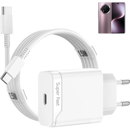 Chargeur Rapide Pour Séries Honor Magic 7 6 200 Lite/Pro/Smart,Adaptateur Secteur Avec Câble De Recharge Usb C