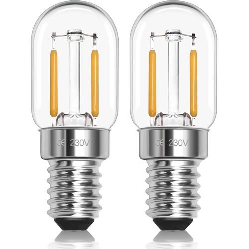 T22 E14 Ampoules Led 1w Blanc Chaud 2700k, T22 Edison Ses Ampoule De Nuit Tubulaire À Petite Vis, 10w-15w Équivalent, Ac 220-240v, 150 Lumen, Pour Lampe À Sel De Réfrigérateur, Pac[Den5280960]