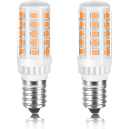 Ampoule Led E14 4w 500lm, Blanc Chaud 3000k, 4w Remplace Les Ampoules Halogènes De 40w, Éclairage Led Pour Hotte De Cuisine, Machine À Coudre, Salon, Non-Dimmable, Lot De 2[Den5280841]