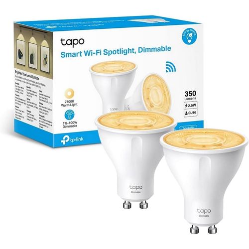 Ampoule Connectée Wifi, Ampoule Led Gu10, Blanc Chaude 2700k, Dimmable 350 Lumens, 2.9 W Équivalent À 50w, Economie D'énergie, Compatible Avec Alexa Et Google Home, L610(2-Pack)[Den5283268]