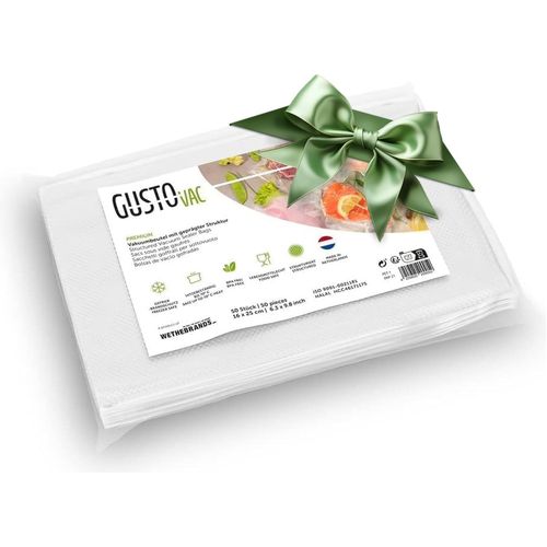 50 Sacs Sous Vide Alimentaire Gaufrés Fabriqués En Europe 16X25Cm - Sans Bpa Sac Sous Vide Rouleau Sous Vide Alimentaire Texturés Film Sous Vide Alimentaire Sacs Sous Vide Pour[MIN5281563]