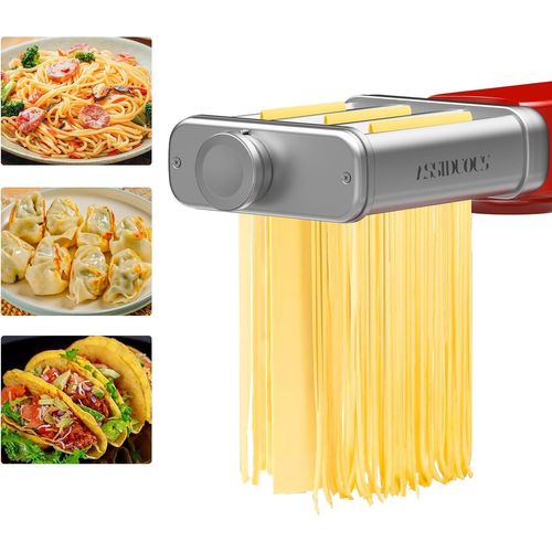 Kit D'Accessoires À Pâtes Pour Robot Culinaire Kvc/Kvl Kenwood, Appareil À Pâtes 3 En 1 En Acier Inoxydable Avec Rouleau À Pâtes, Coupe-Spaghettis Et Machine À Pâtes Fettuccine[MIN5282334]